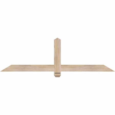 Ekena Millwork Eugene Smooth Timber Gable Bracket, Douglas Fir, 60"W x 17"H x 1 1/2"D x 3 1/2"F, 7/12 Pitch GBW060X17X0204EUG00SDF